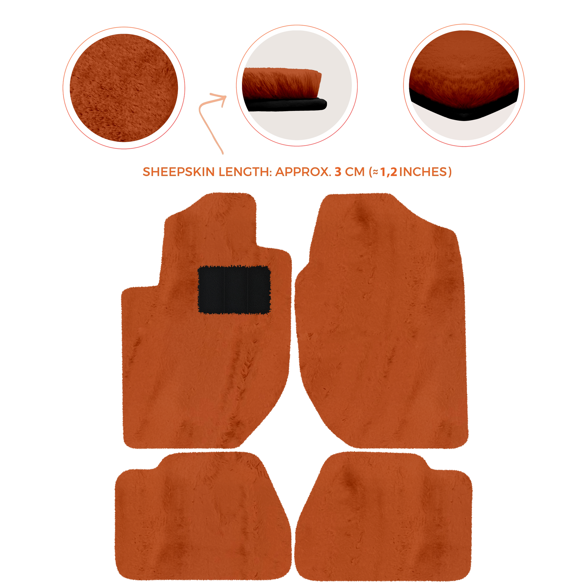 Premium Sheepskin Floor Mats for Land Rover Freelander (1997-2003)