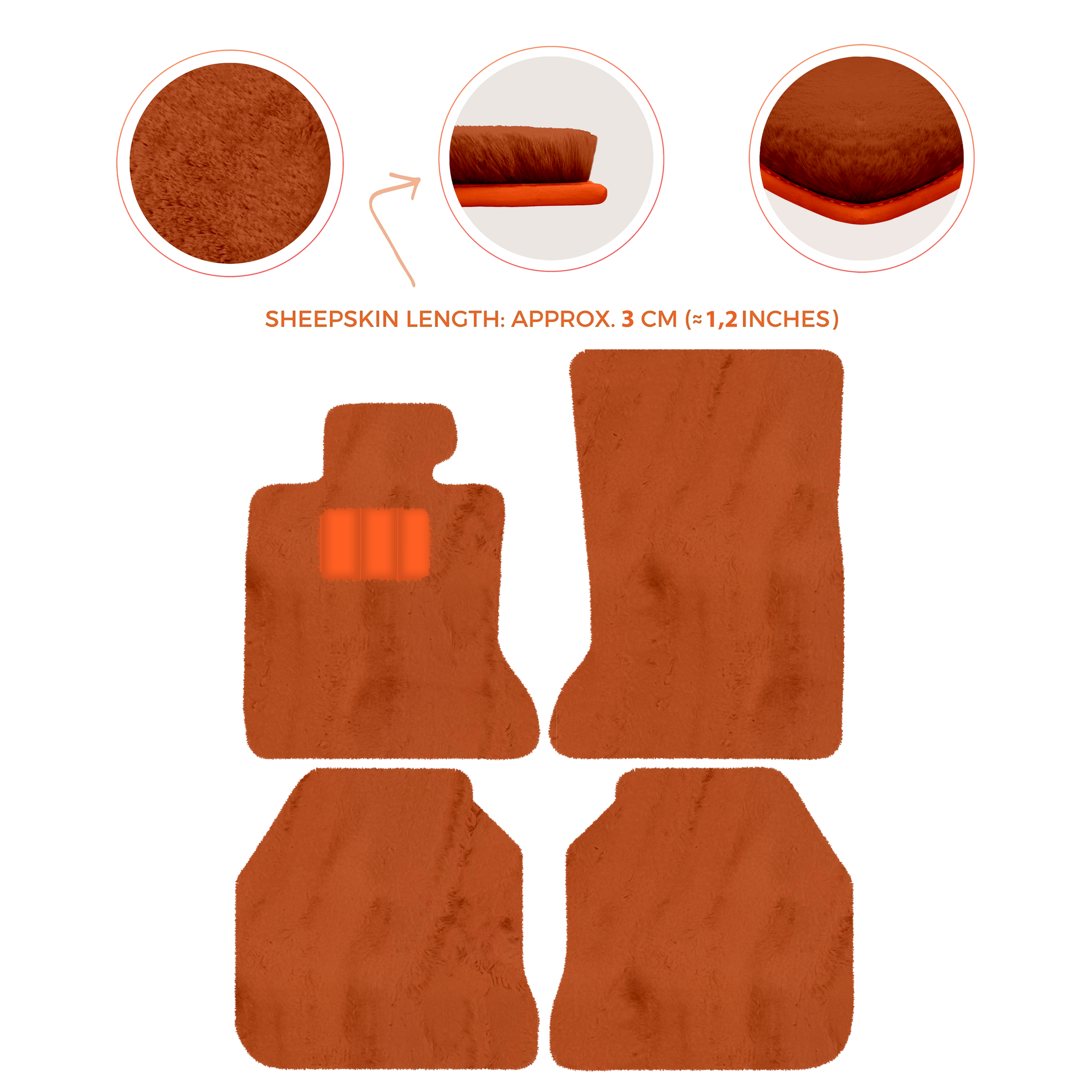 Luxury Sheepskin Floor Mats for Rolls-Royce Ghost RR2 (2010-2014)