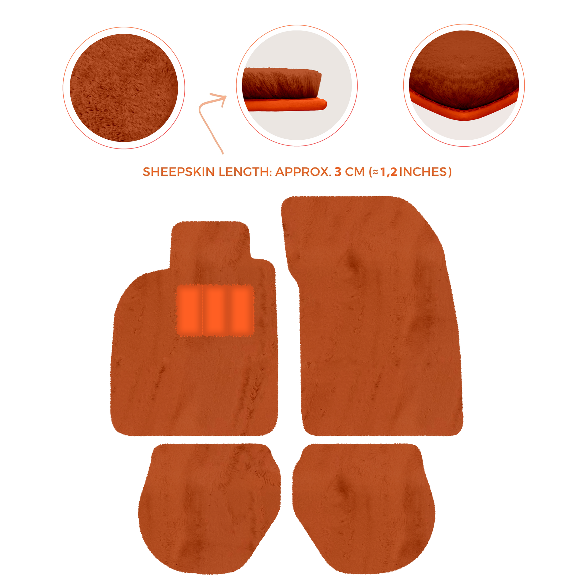 Customizable Leather Floor Mats with Triangle Pattern for Porsche 911 - 993 (1994-1998) - AutoWin