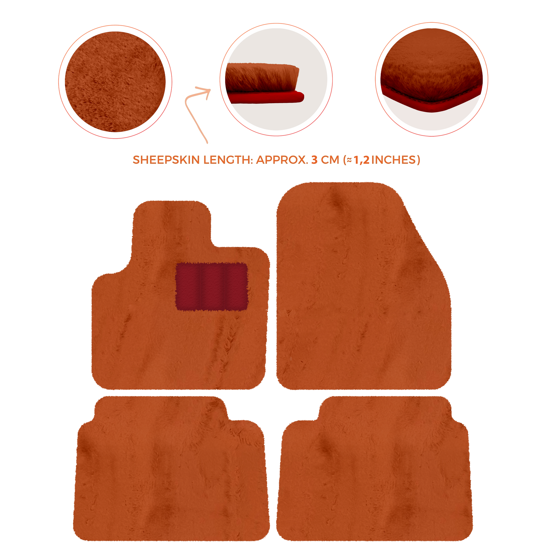 Luxury Sheepskin Floor Mats for Land Rover Discovery Sport (2015-2019)