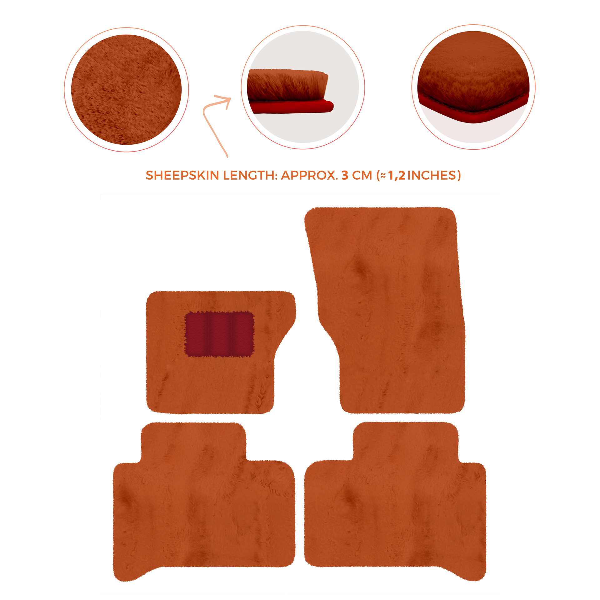 Luxury Sheepskin Floor Mats for Range Rover Velar (2017-2024)