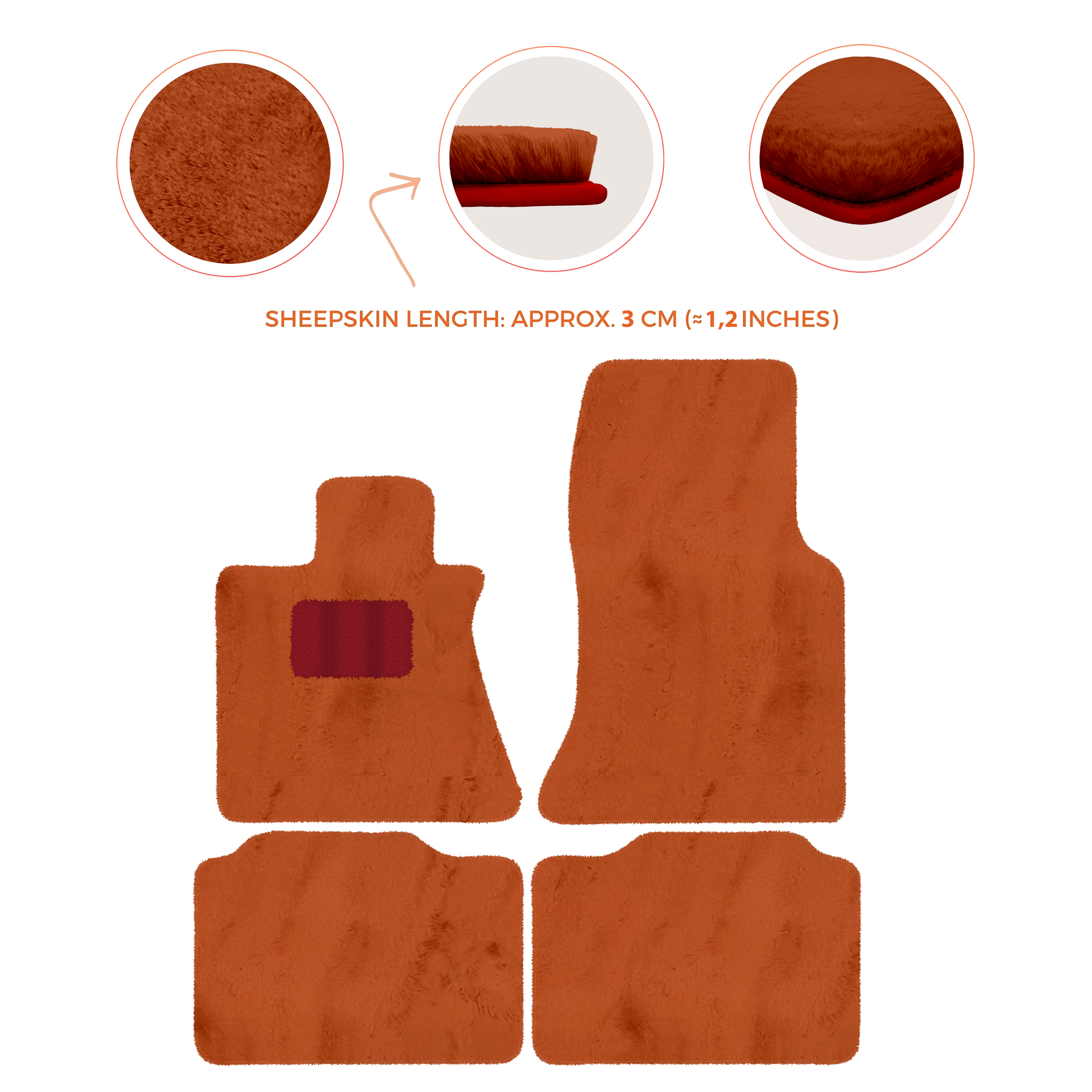 Premium Sheepskin Floor Mats for Rolls-Royce Phantom Sedan (2003-2016)