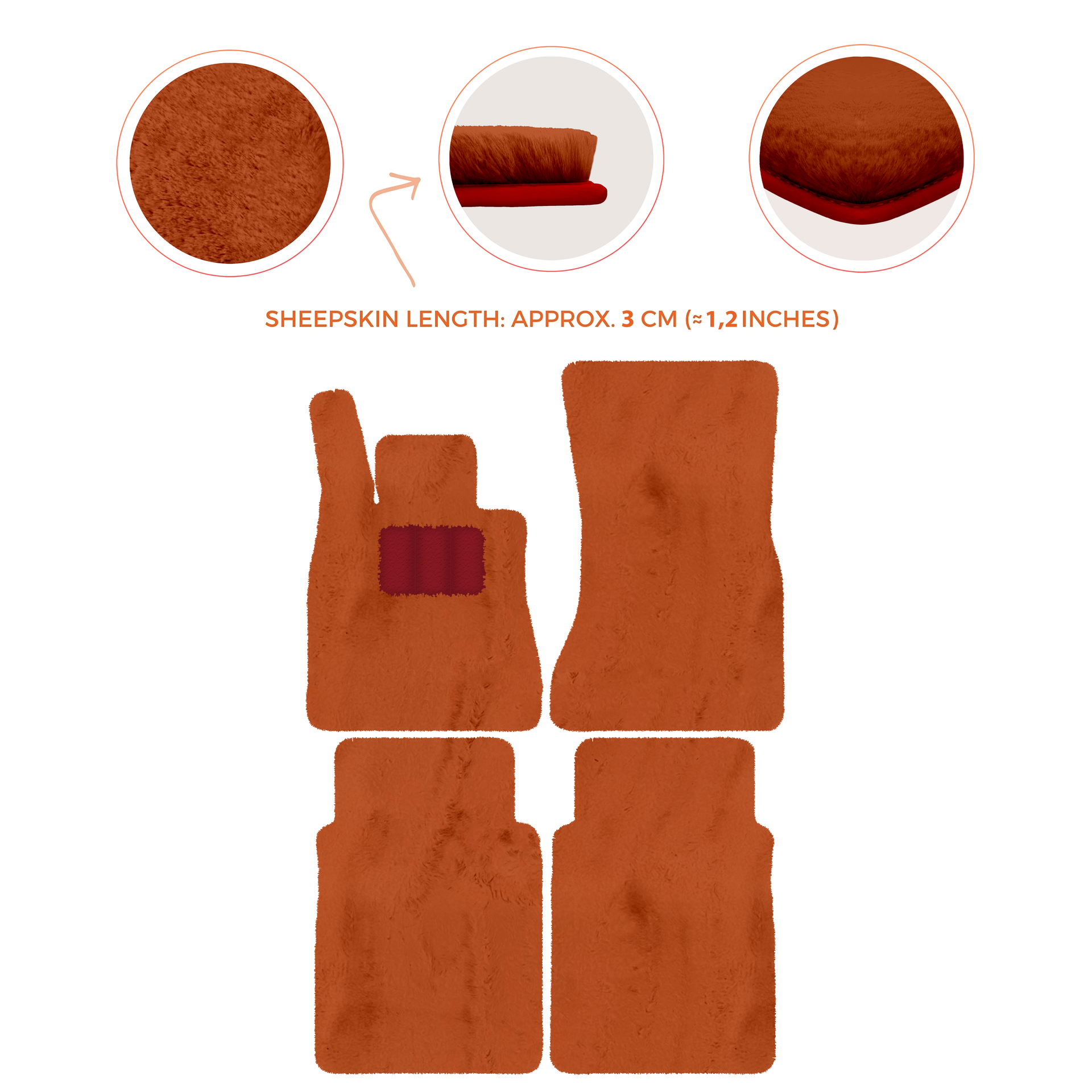 Luxury Sheepskin Floor Mats for Mercedes-Benz G-Class W463 (2018-2023)