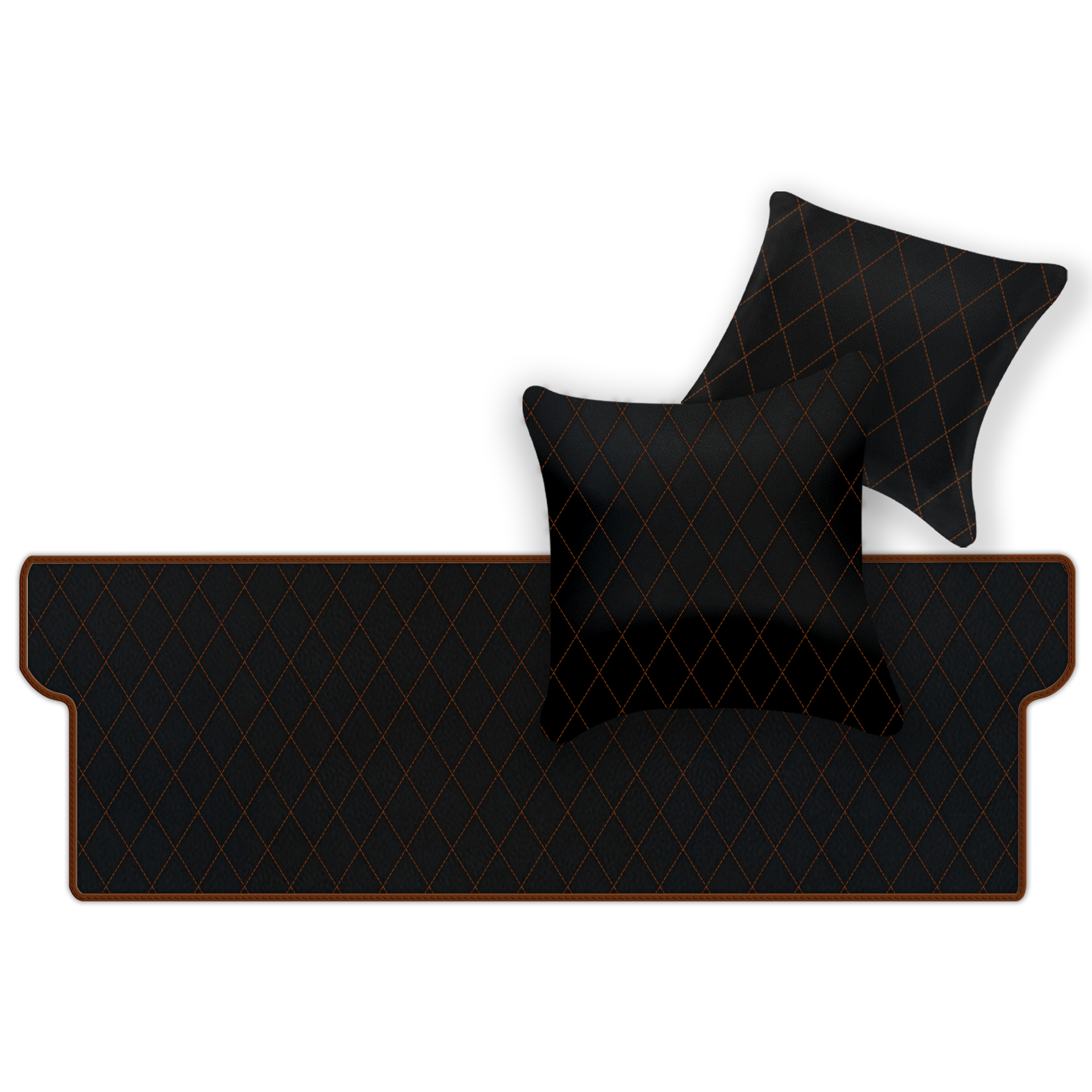 Premium Black Leather Floor Mats for Ferrari Testarossa (1984-1996)