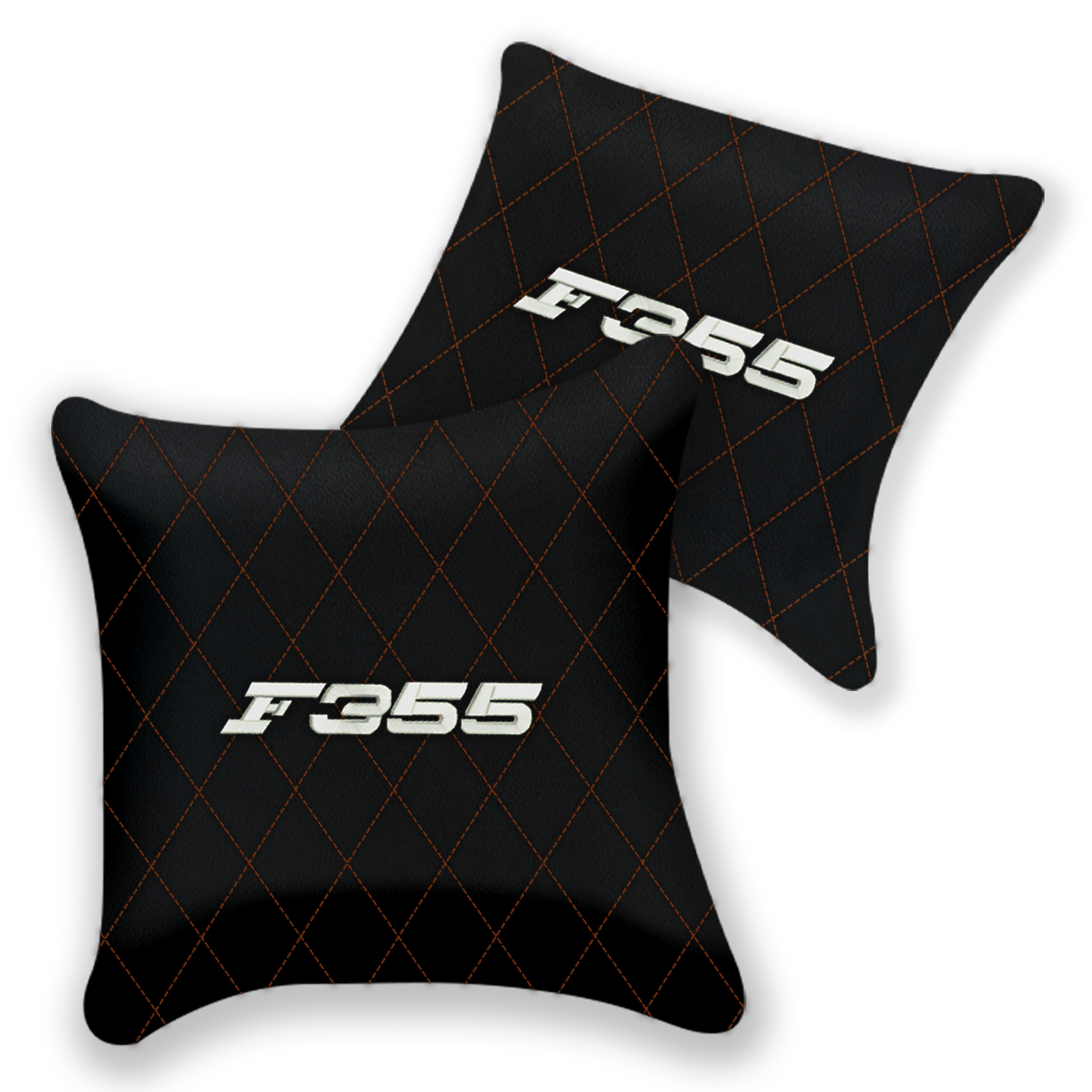 Customizable Black Leather Pillows for Ferrari 488 Spider 2016-2022