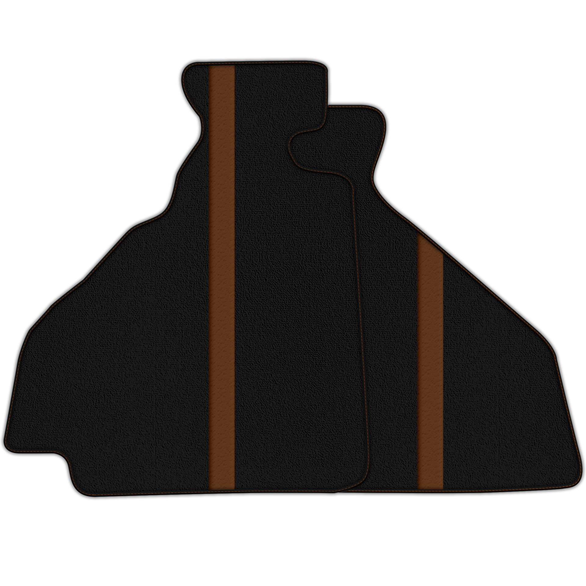 Premium Black Floor Mats for Ferrari 512 TR (1992-1994) | Leather Trim