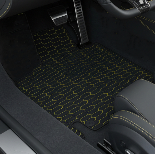 Customizable Leather Floor Mats with Triangle Pattern for Lamborghini Countach (1974–1990) - AutoWin