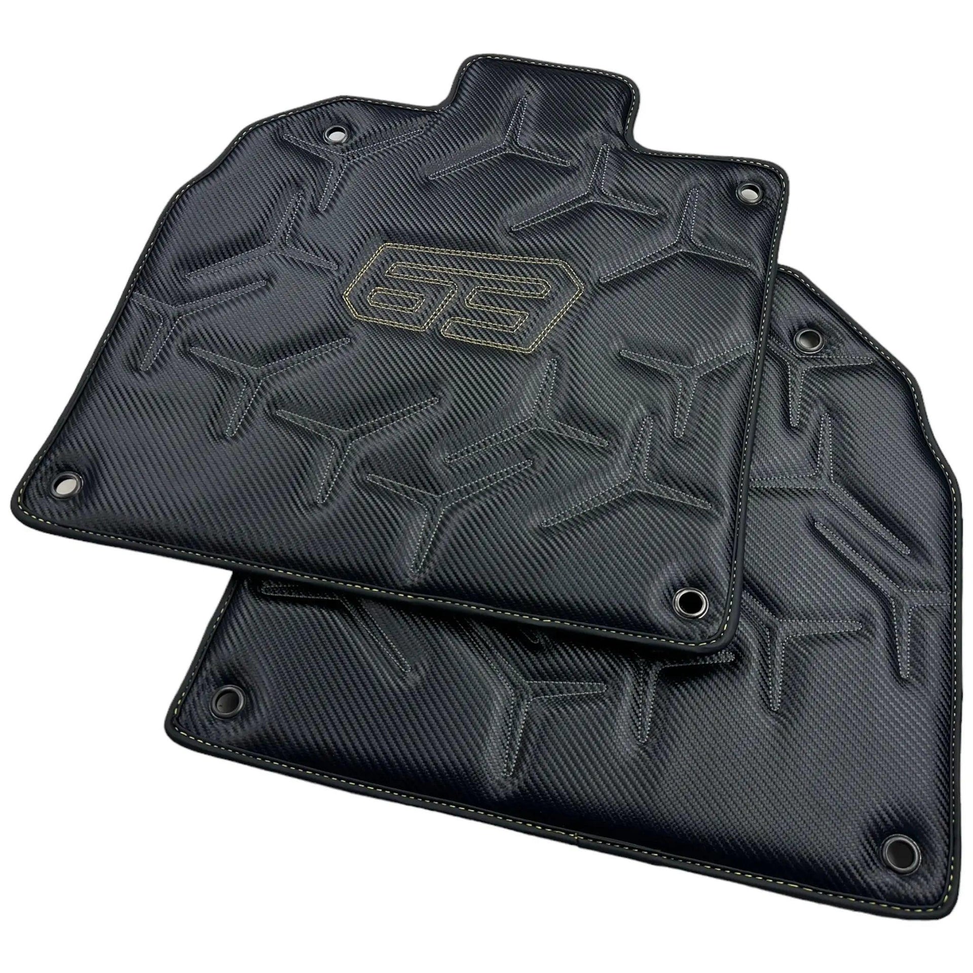 Carbon Leather Floor Mats for Lamborghini Aventador SVJ 63 Edition - AutoWin