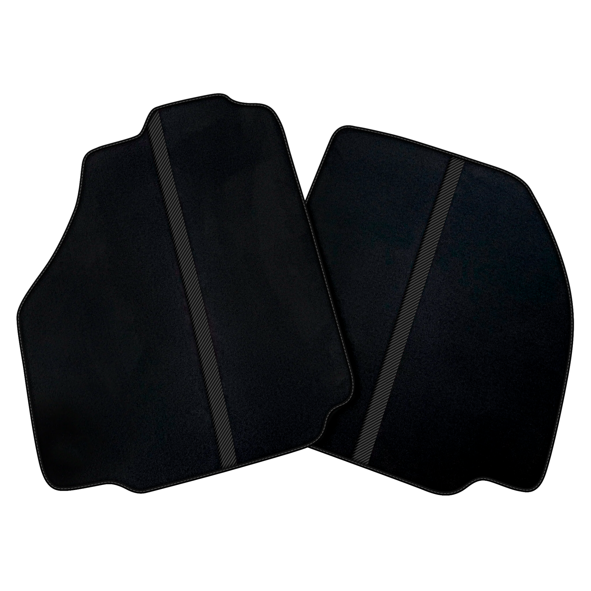 Black Car Floor Mats with Leather Line for Ferrari 488 Pista Spider (2019-2021) | Various Colors