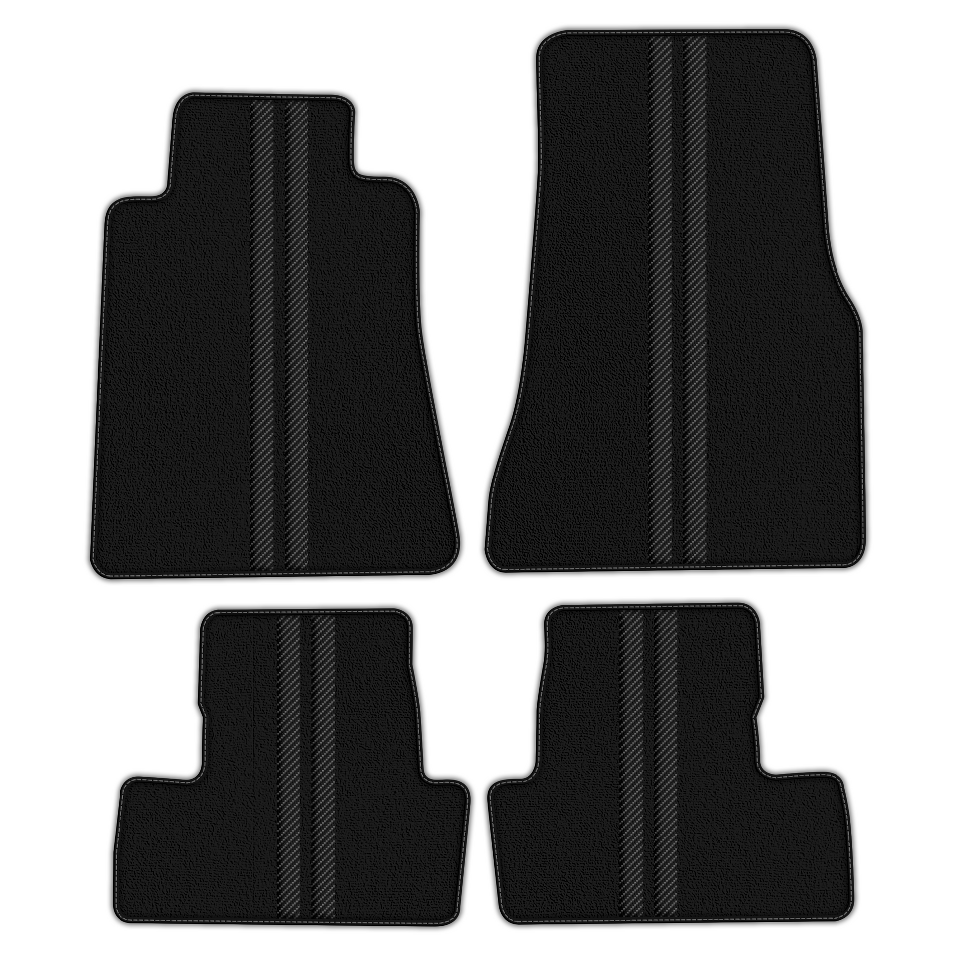 Premium Black Leather Line Floor Mats for Nissan GT-R (2009-2023)