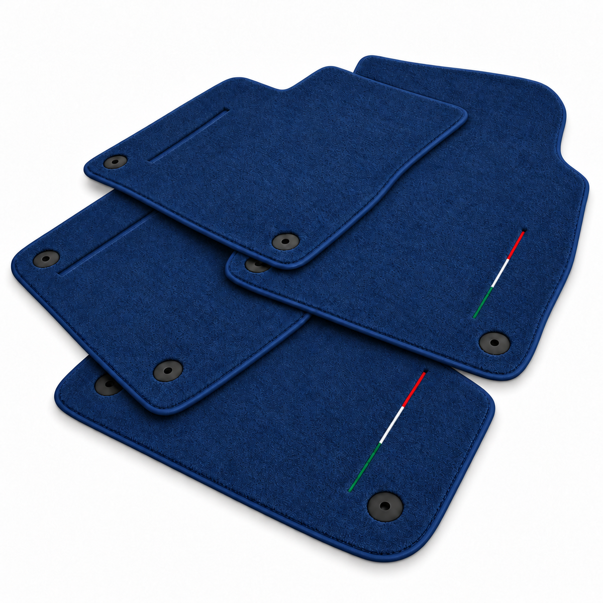 Black Floor Mats for Lamborghini Urus with Red Leather | ER56 Design