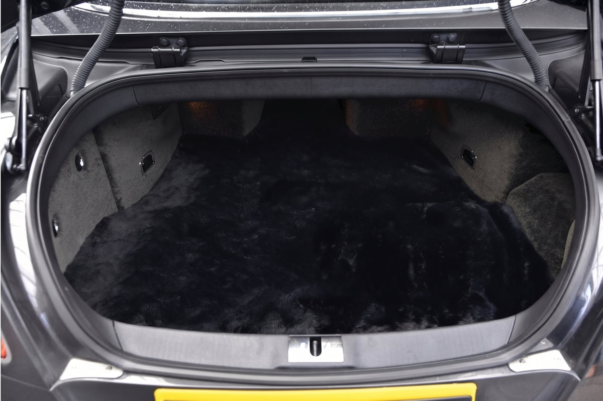 Customizable Black Sheepskin Trunk Floor Mat for Bentley Continental GTC (2006–2011)