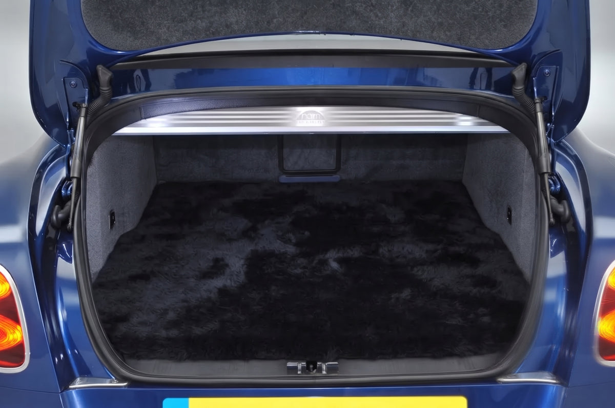 Customizable Black Sheepskin Trunk Floor Mat for Bentley Continental GT (2011–2018)
