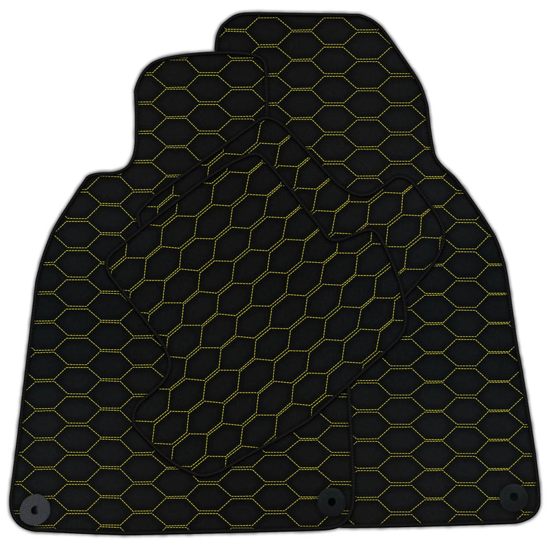 Customizable Leather Floor Mats with Divario Pattern for Porsche 911 - 992 (2019-2024)