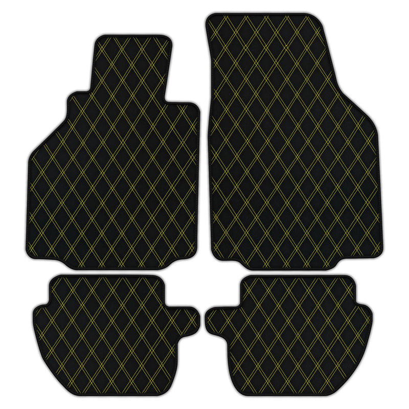 Customizable Leather Floor Mats with Double Diamond Pattern for Porsche 911 - 996 (1998-2004)