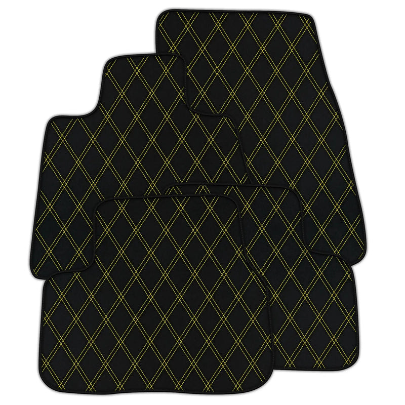 Customizable Leather Floor Mats with Double Diamond Pattern for Rolls Royce Cullinan (2018-2025)