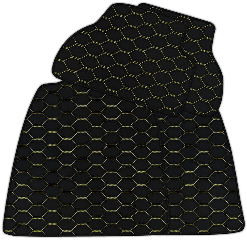 Customizable Leather Floor Mats with Divario Pattern for Audi A6 - C6 Allroad Quattro Long (2006-2008)