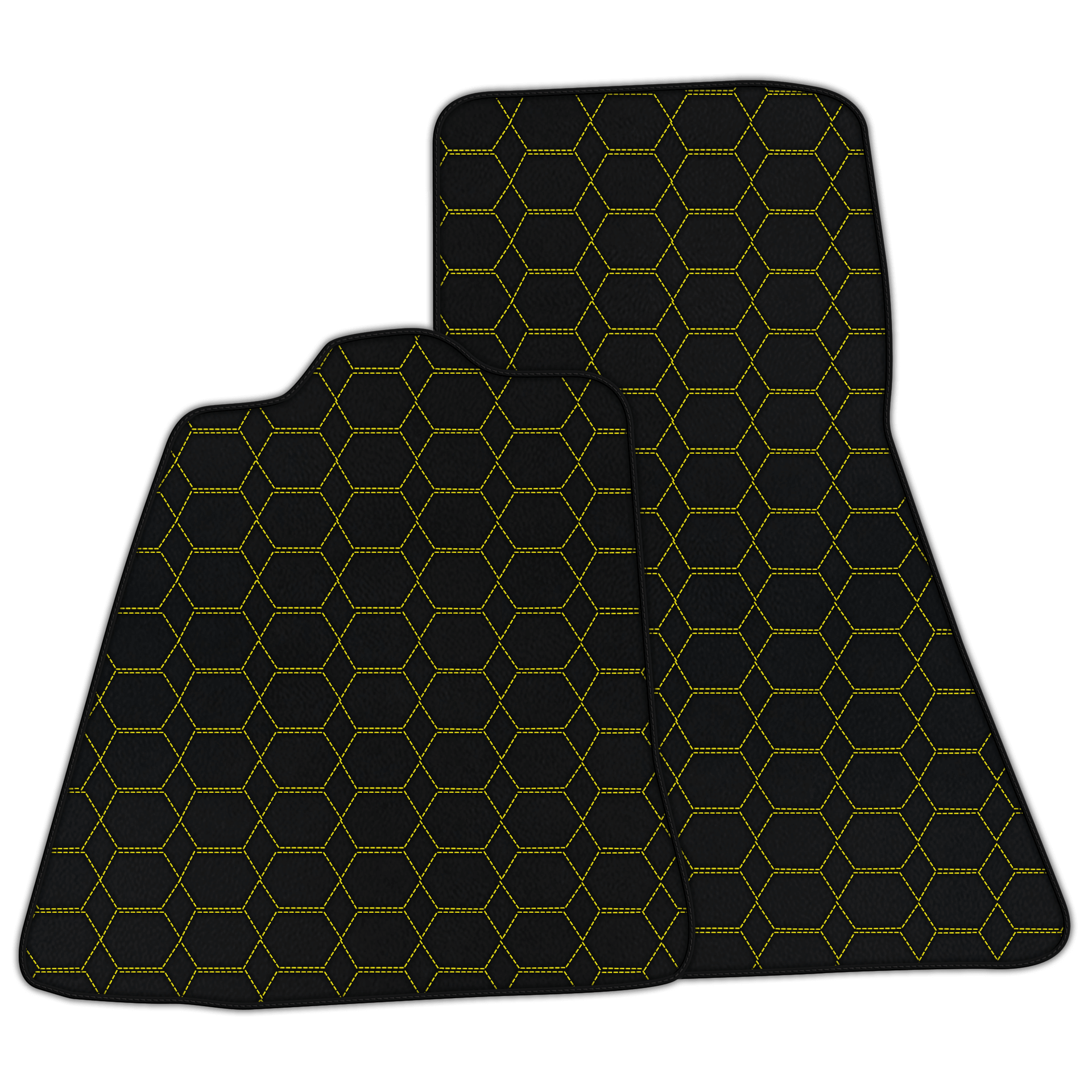 Customizable Leather Floor Mats with Hexagon Hex Pattern for McLaren 650S (2015-2018)