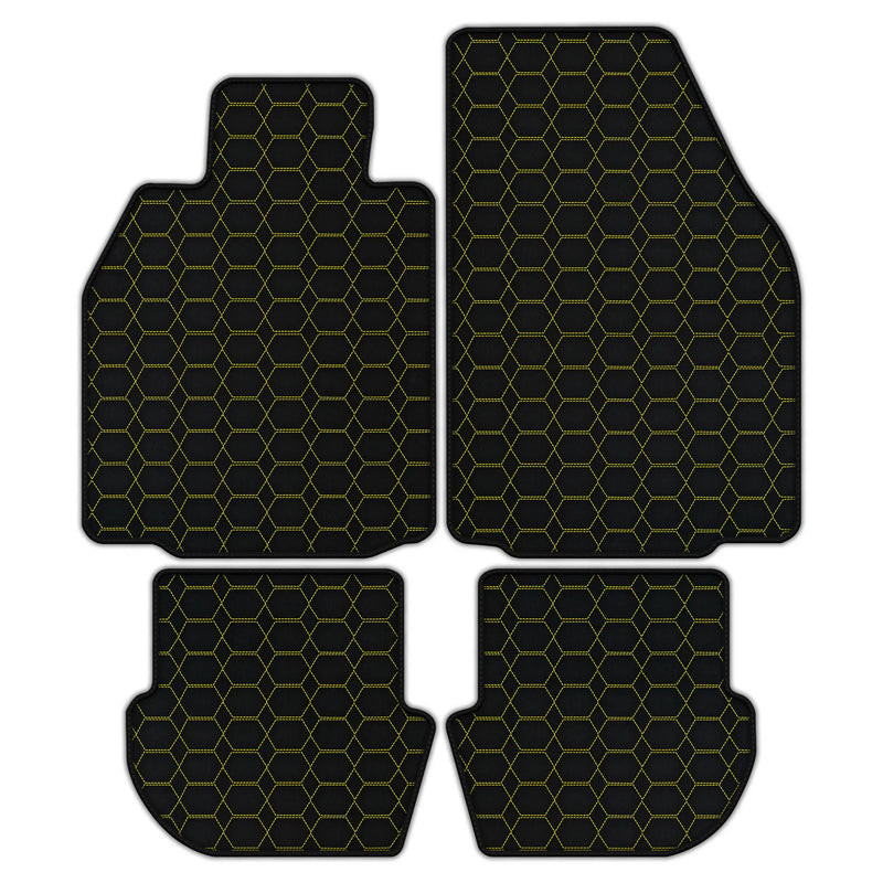 Customizable Leather Floor Mats with Hexagon Hex Pattern for Porsche 911 - 997 (2004-2012)