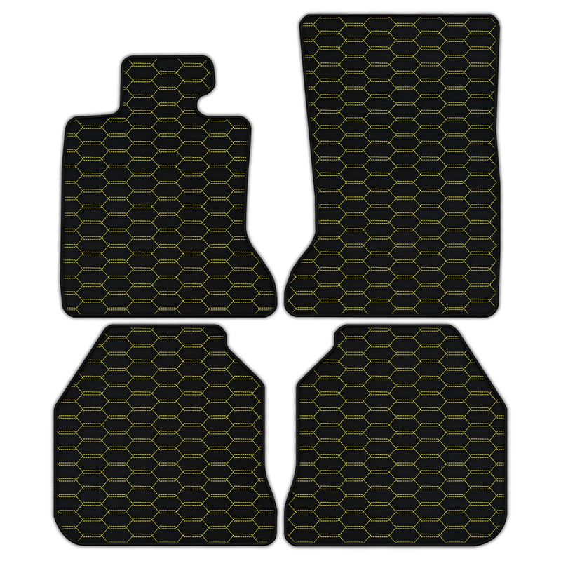 Customizable Leather Floor Mats with Interlaced Hex Pattern for Rolls Royce Ghost Series I (2010–2020)