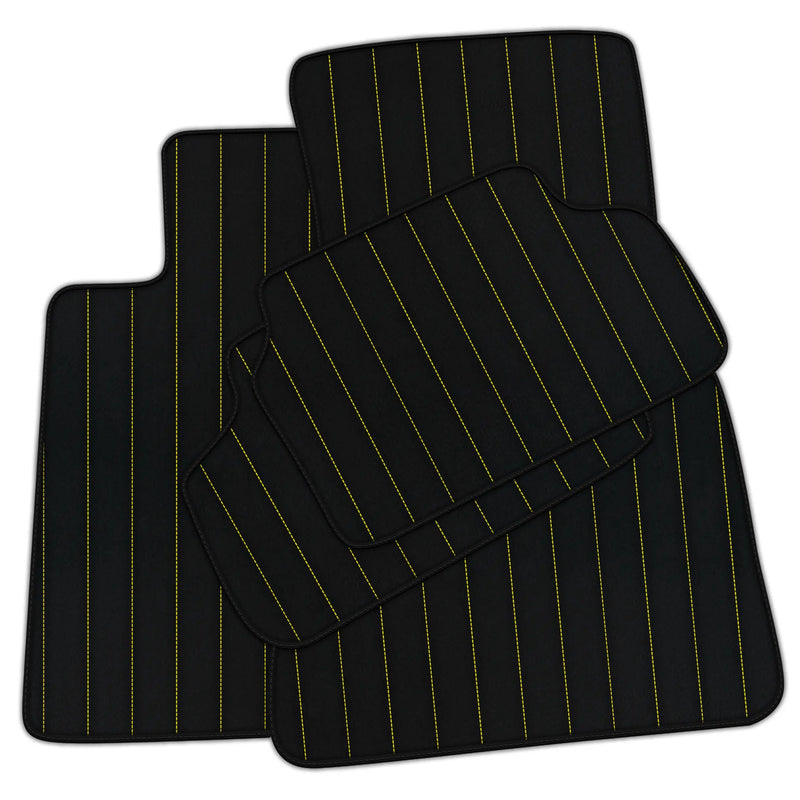 Customizable Leather Floor Mats with Line Pattern for BMW E63 Coupe (2004-2010)