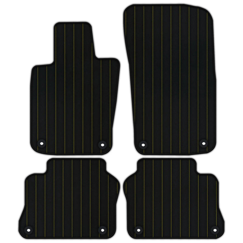 Customizable Leather Floor Mats with Line Pattern for Porsche Panamera (2009-2016)