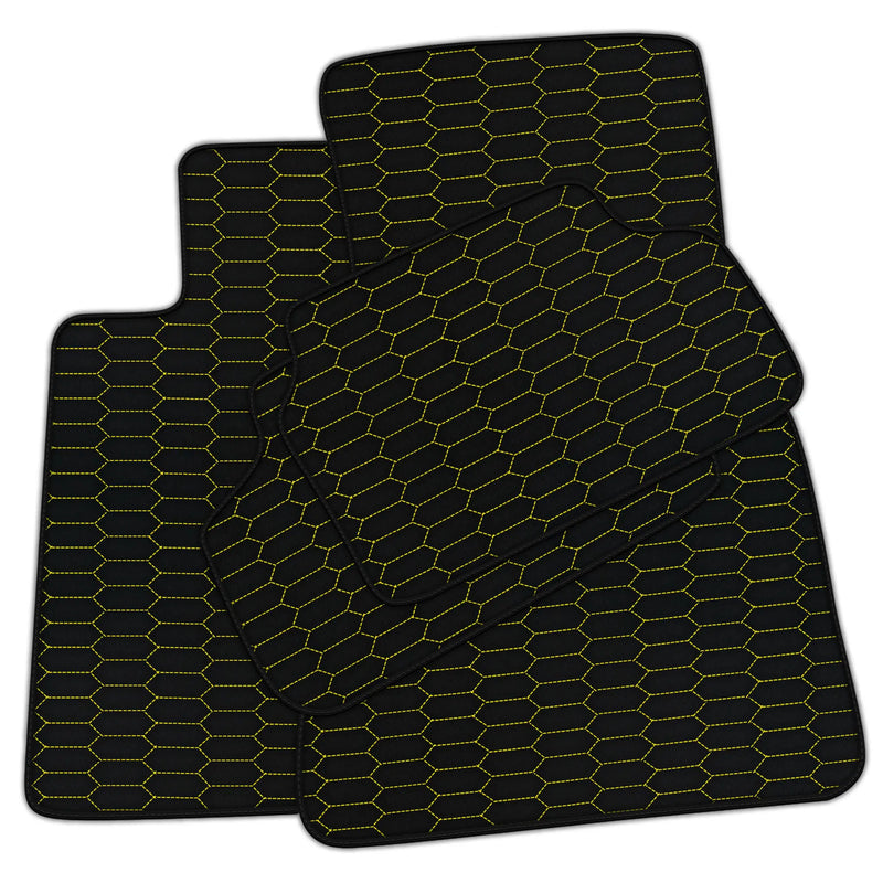 Customizable Leather Floor Mats with Raptor Hex Pattern for BMW F44 Gran Coupe (2020-2024)