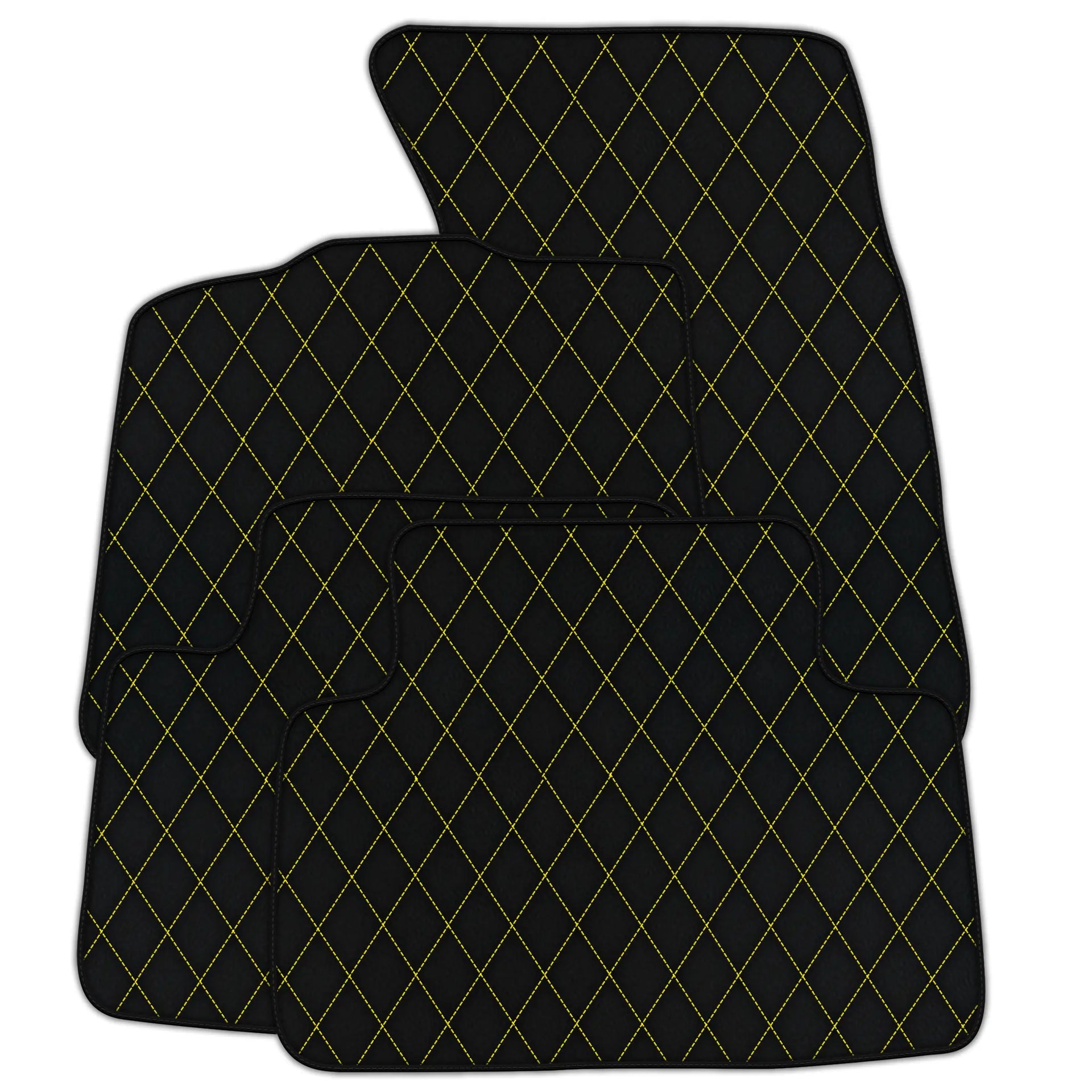 Customizable Leather Floor Mats with Single Diamond Pattern for Porsche Macan (2014-2023)