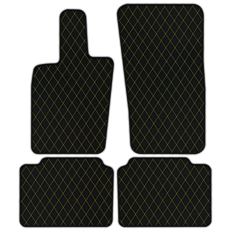 Customizable Leather Floor Mats with Single Diamond Pattern for Porsche Panamera (2017-2023)