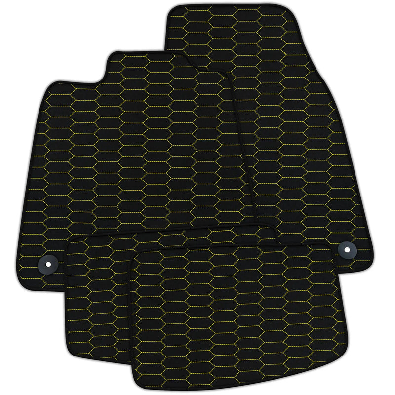 Customizable Leather Floor Mats with Raptor Hex Pattern for Porsche Taycan (2020-2023)