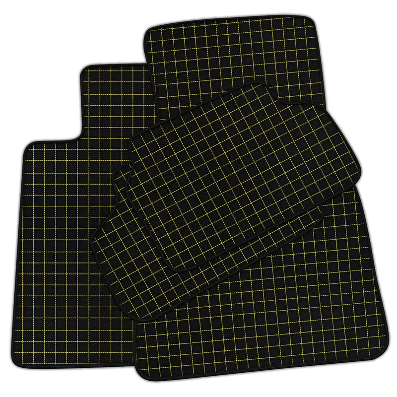Customizable Leather Floor Mats with Square Pattern for BMW X2 Series F39