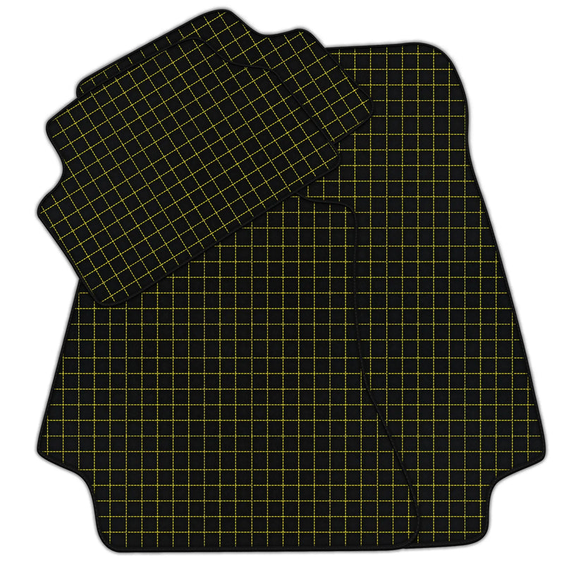 Customizable Leather Floor Mats with Square Pattern for Mercedes Benz S-Class A217 Convertible (2014-2023)