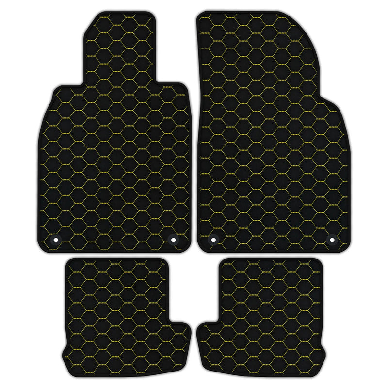 Customizable Leather Floor Mats with Symmetrical Hex Pattern for Porsche 991 (2012-2019)
