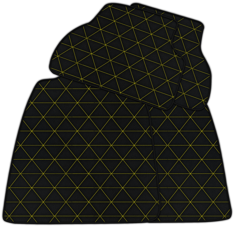 Customizable Leather Floor Mats with Triangle Hex Pattern for Audi A8 D5 (2017-2023)