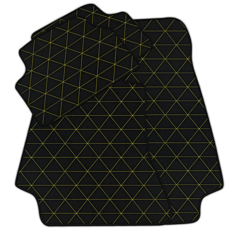 Customizable Leather Floor Mats with Triangle Pattern for Mercedes Benz E-Class W211 Sedan (2002-2009)