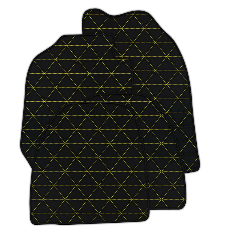 Customizable Leather Floor Mats with Triangle Pattern for Porsche 911 - 964 (1989-1994)