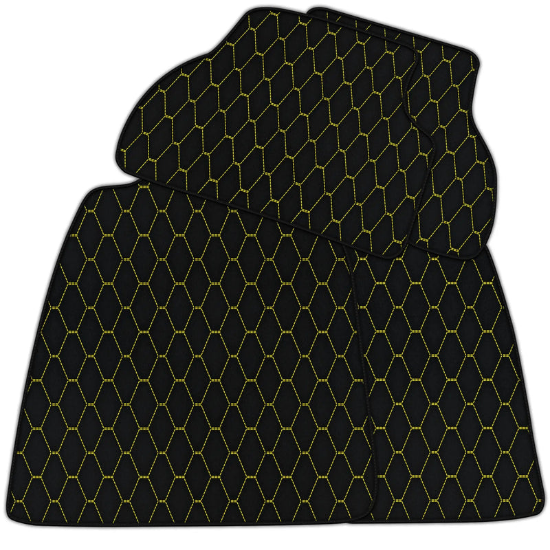 Customizable Leather Floor Mats with Vertical Hex Pattern for Audi A3 - 5-door Sedan (2021 - 2024)