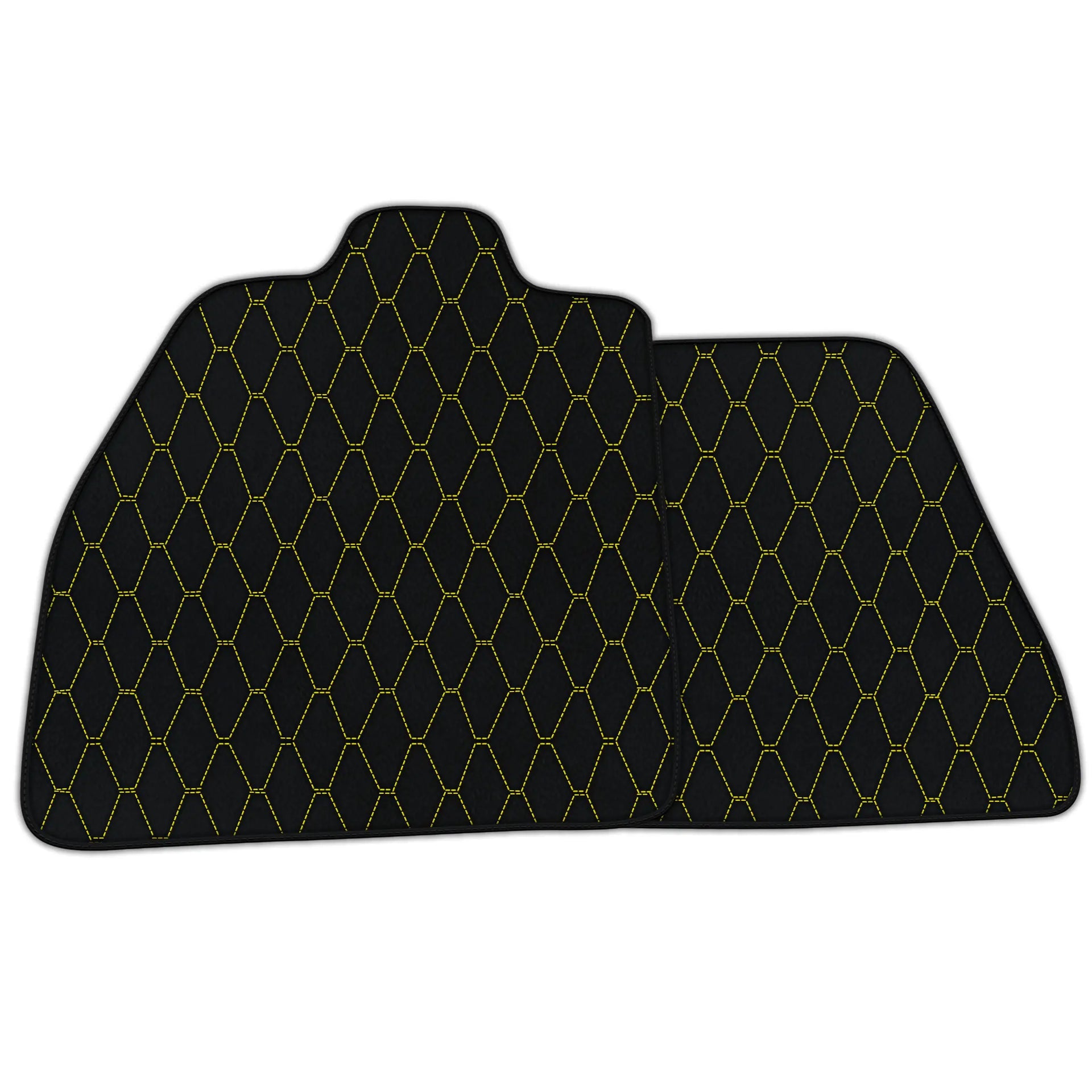 Customizable Leather Floor Mats with Vertical Hex Pattern for Maserati MC20 (2020-2023)