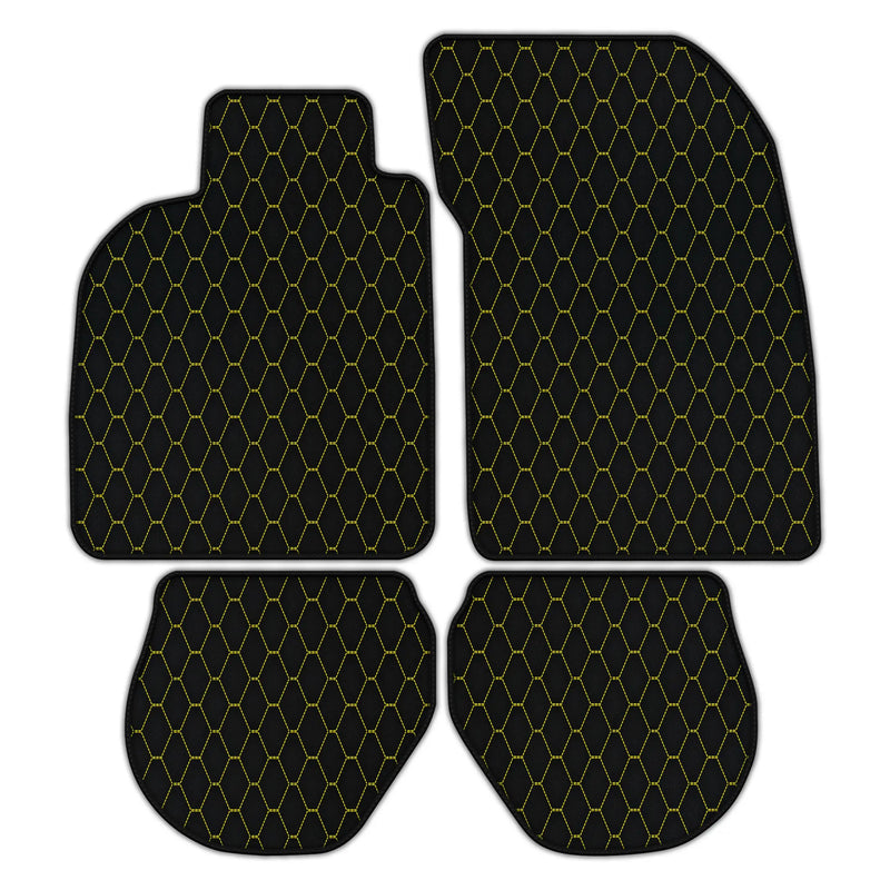 Customizable Leather Floor Mats with Vertical Hex Pattern for Porsche 911 - 993 (1994-1998)