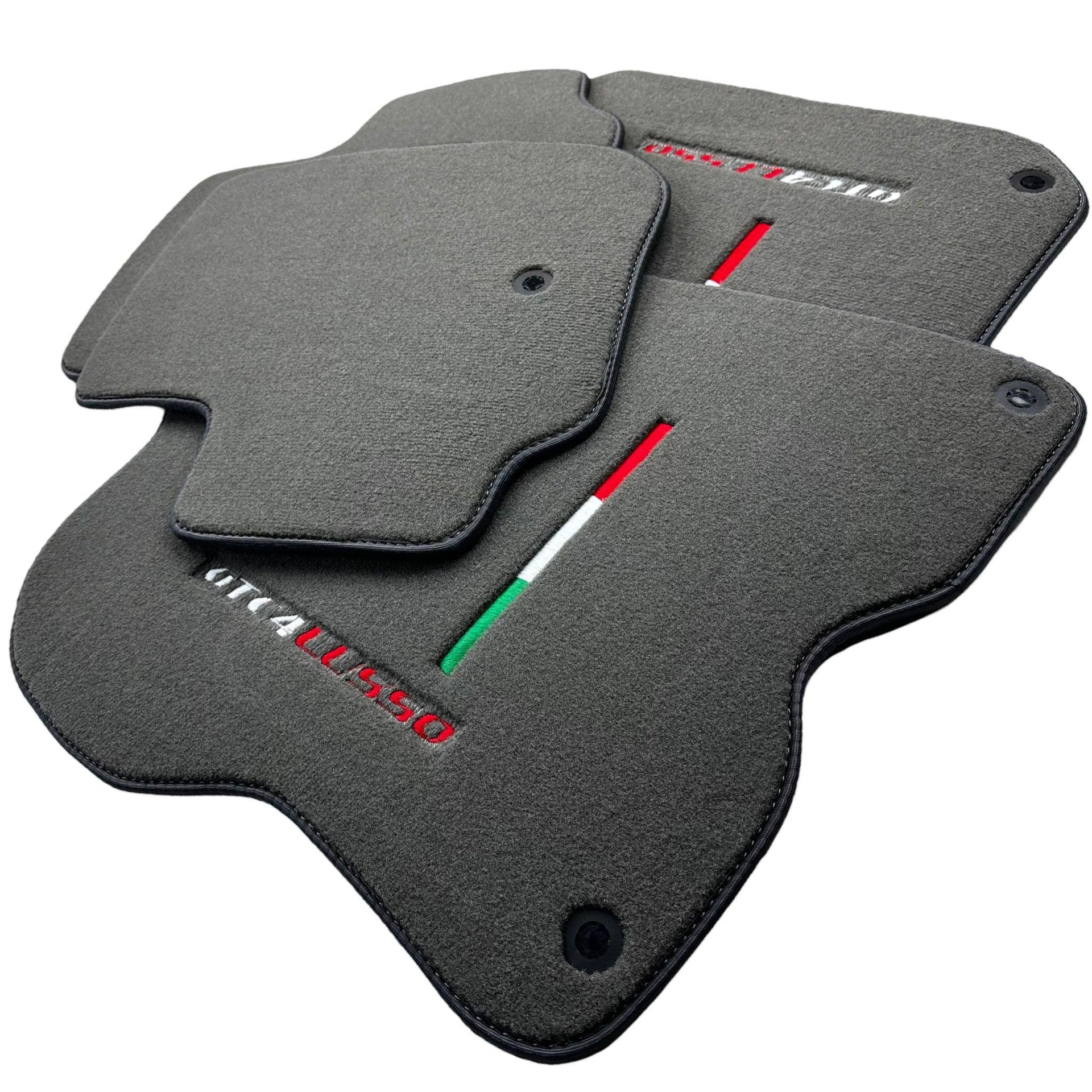 Gray Floor Mats For Ferrari GTC4 Lusso (2016-2023) Italian Edition - AutoWin