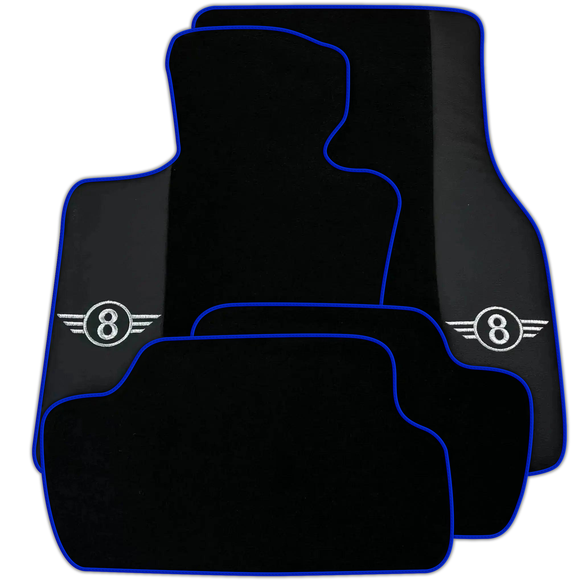 Black Floor Mats for Mini Cooper / One R53 (2001-2007) Cooper S with Leather
