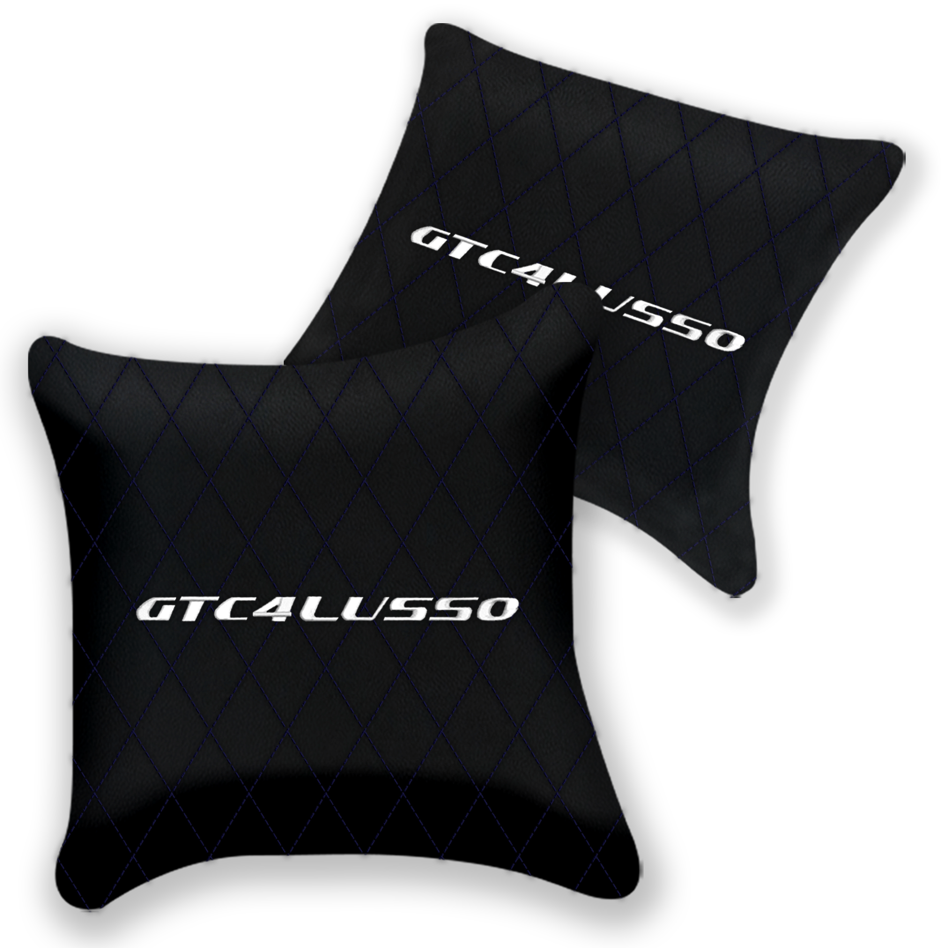 Custom Black Leather Pillows for Ferrari GTC4 Lusso - Set of 2