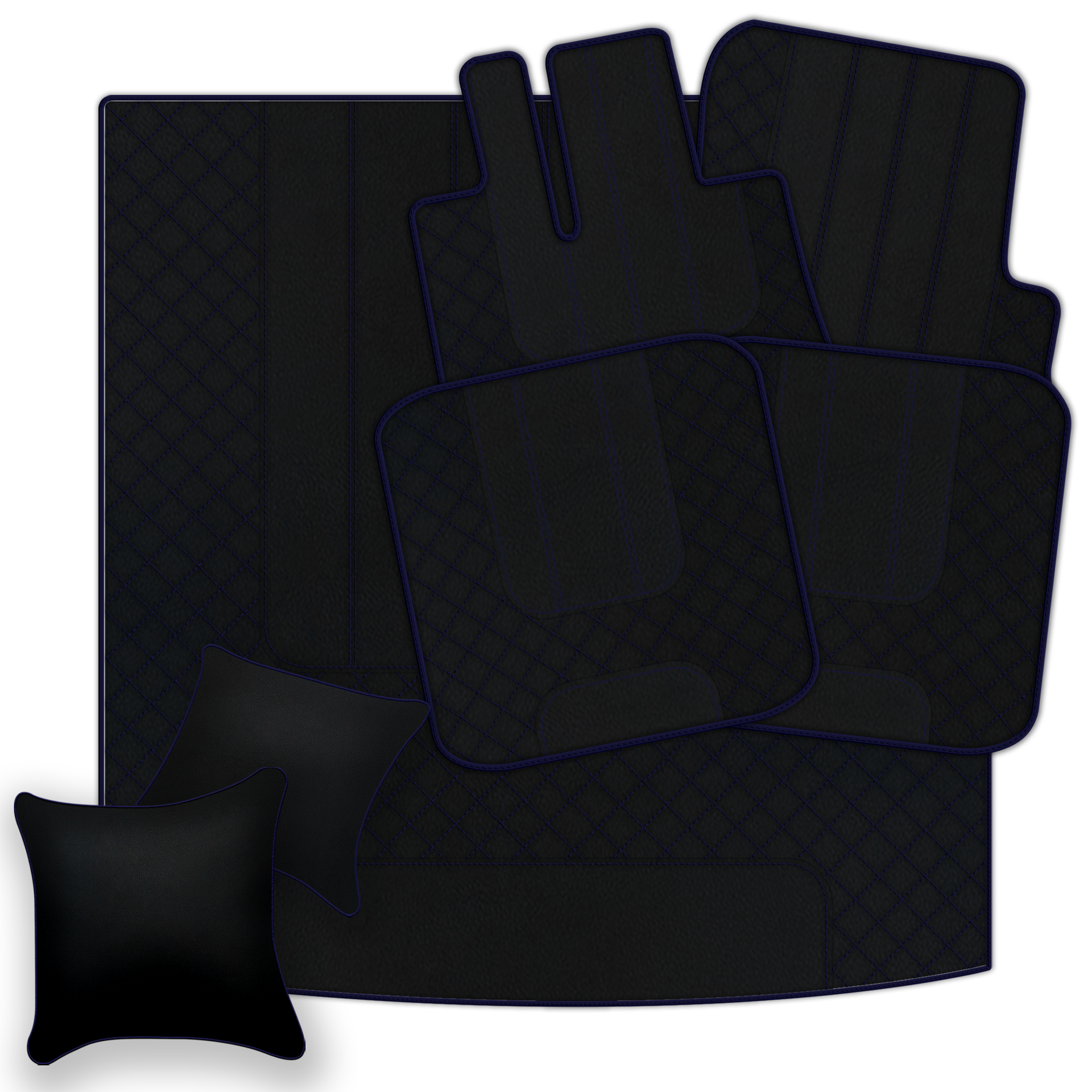 Premium Black Leather Floor Mats for Bentley Arnage T (1998-2009)