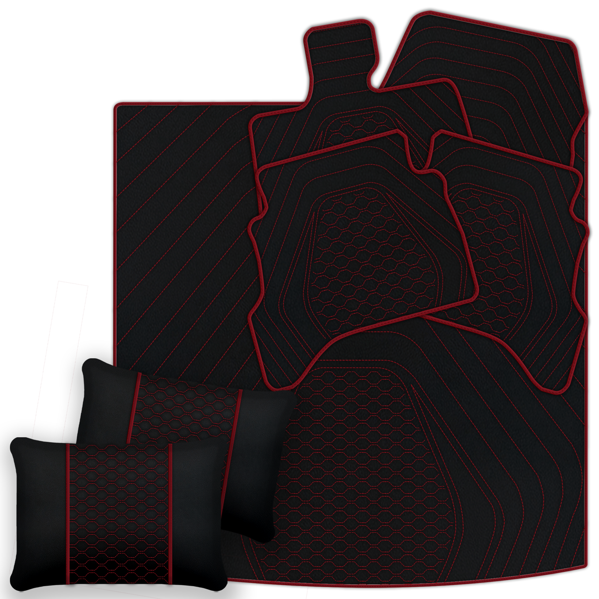 Premium Black Leather Floor Mats for Ferrari Mondial (1983-1993)