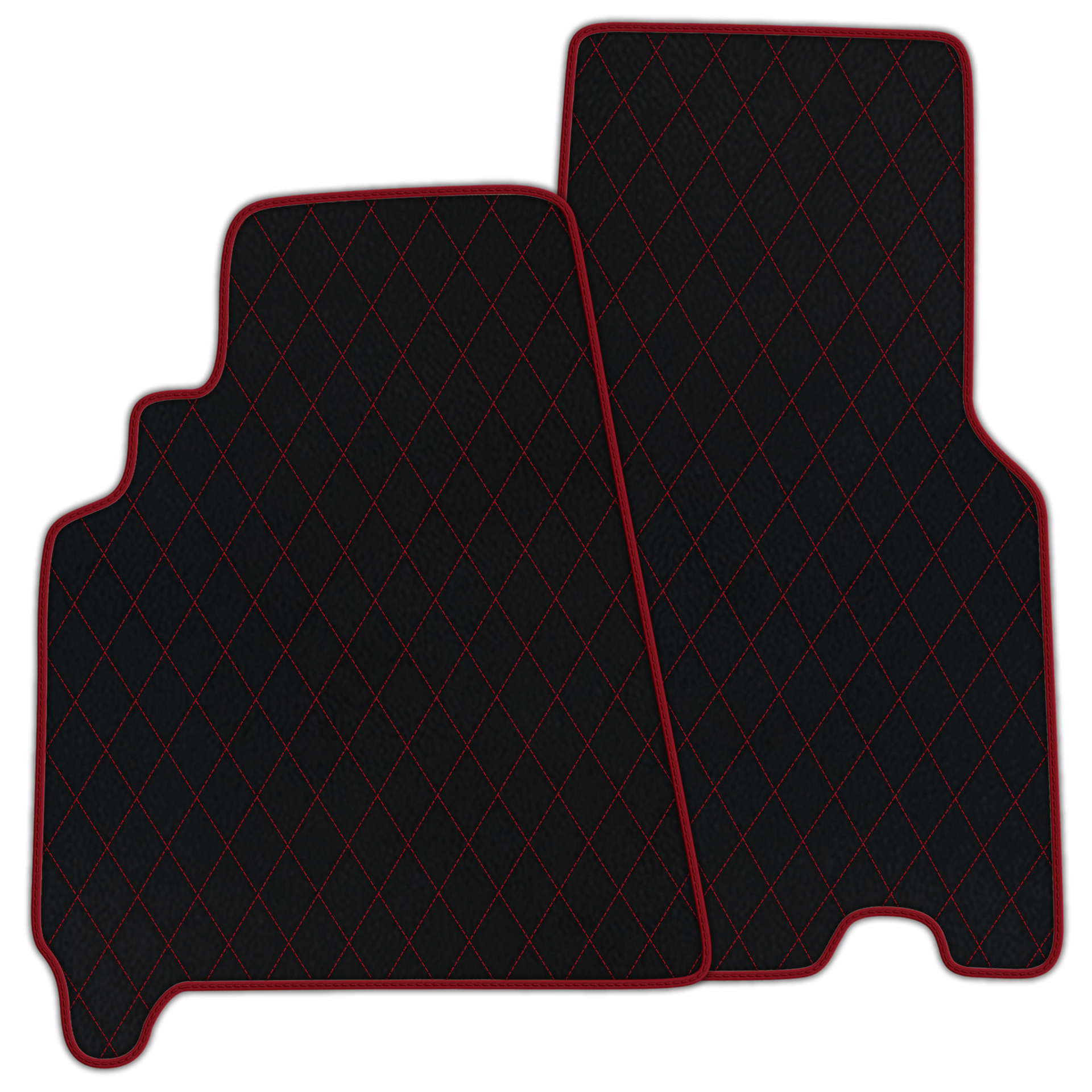 Customizable Leather Floor Mats with Double Diamond Pattern for Ferrari 550 Maranello (1996-2002) - AutoWin