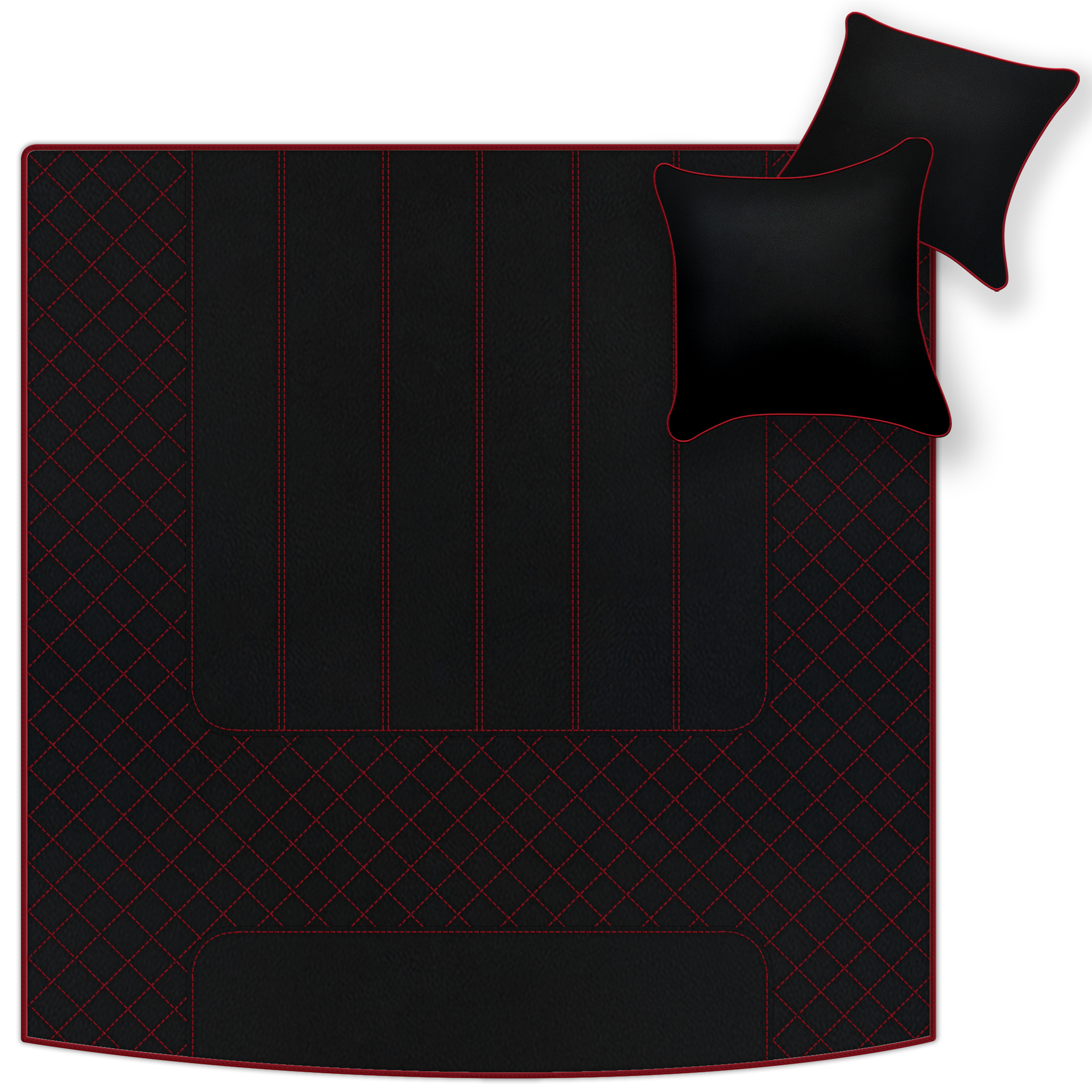 Customizable Leather Floor Mats with Double Diamond Pattern for Bentley Flying Spur (2019-2023) - AutoWin