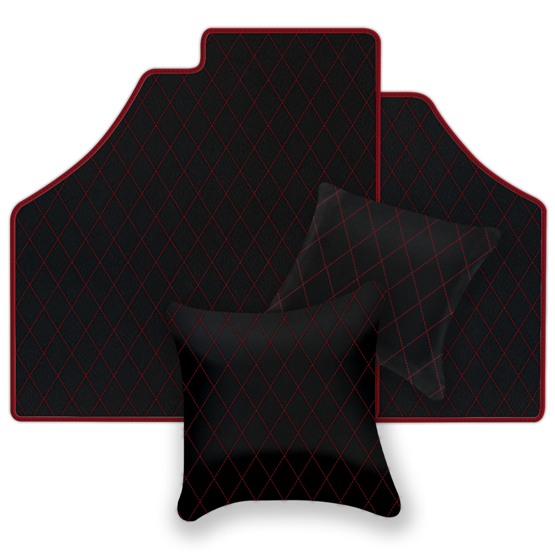 Black Leather Floor Mats for Ferrari F355 (1994-1999) | AW1 Design