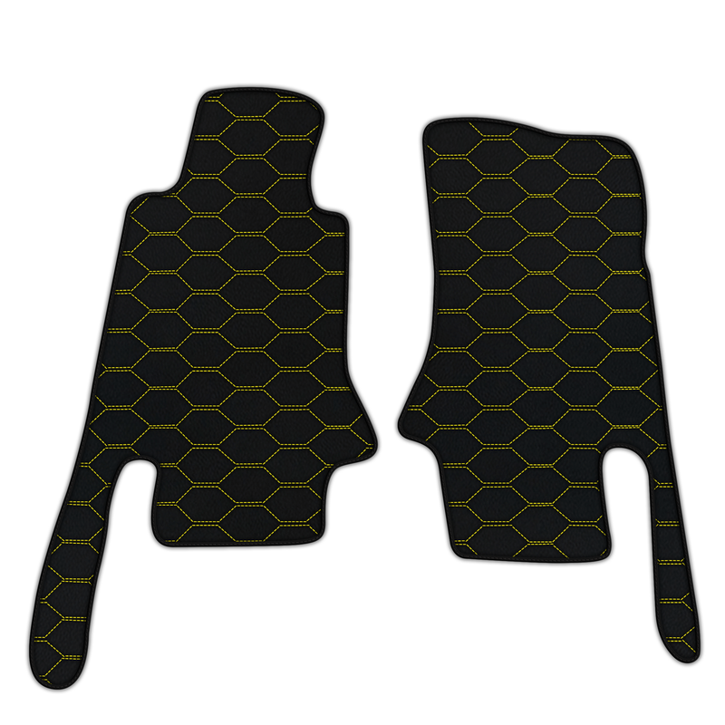 Customizable Leather Floor Mats with Divario Pattern for Chevrolet Corvette C5 (1997-2004)