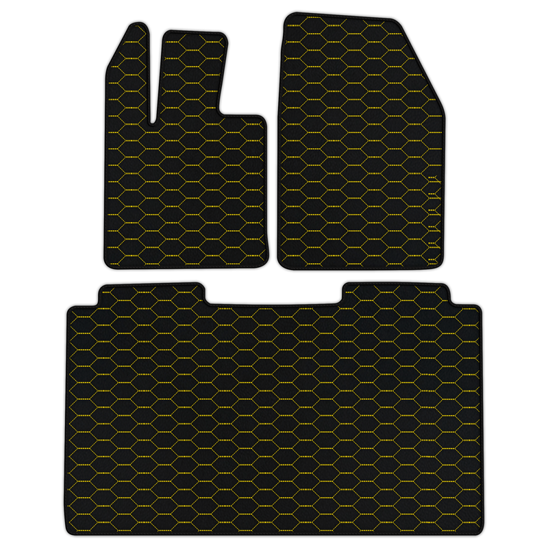 Customizable Leather Floor Mats with Divario Pattern for Tesla CyberTruck
