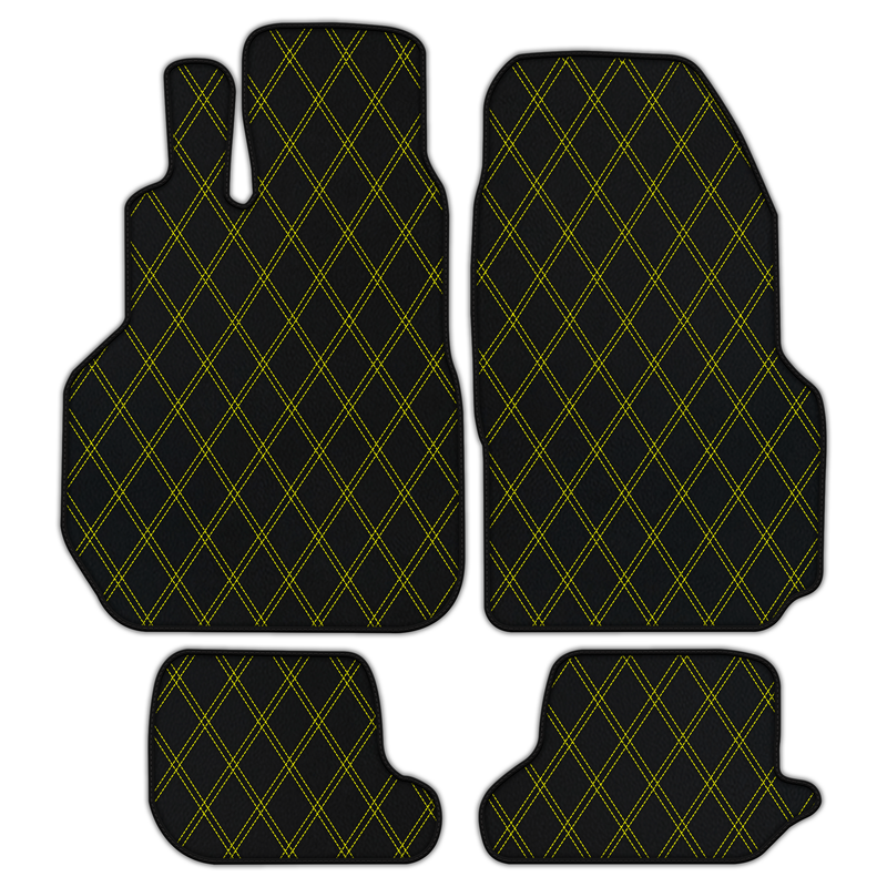 Customizable Leather Floor Mats with Double Diamond Pattern for Nissan GT-R (2009-2023)